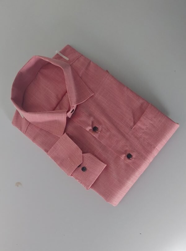 Men Pinks Fit Solid Full Sleeves Formal Shirt