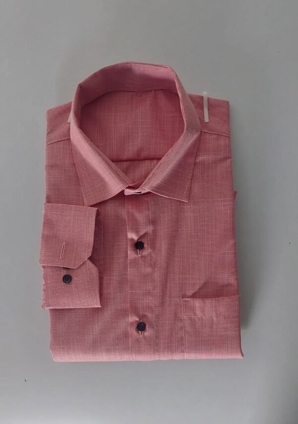 Men Pinks Fit Solid Full Sleeves Formal Shirt - Image 2